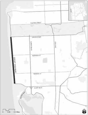 map of western San Francisco